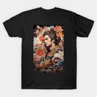 Night of Blossoms Japanese Vintage Kabuki-style Art T-Shirt